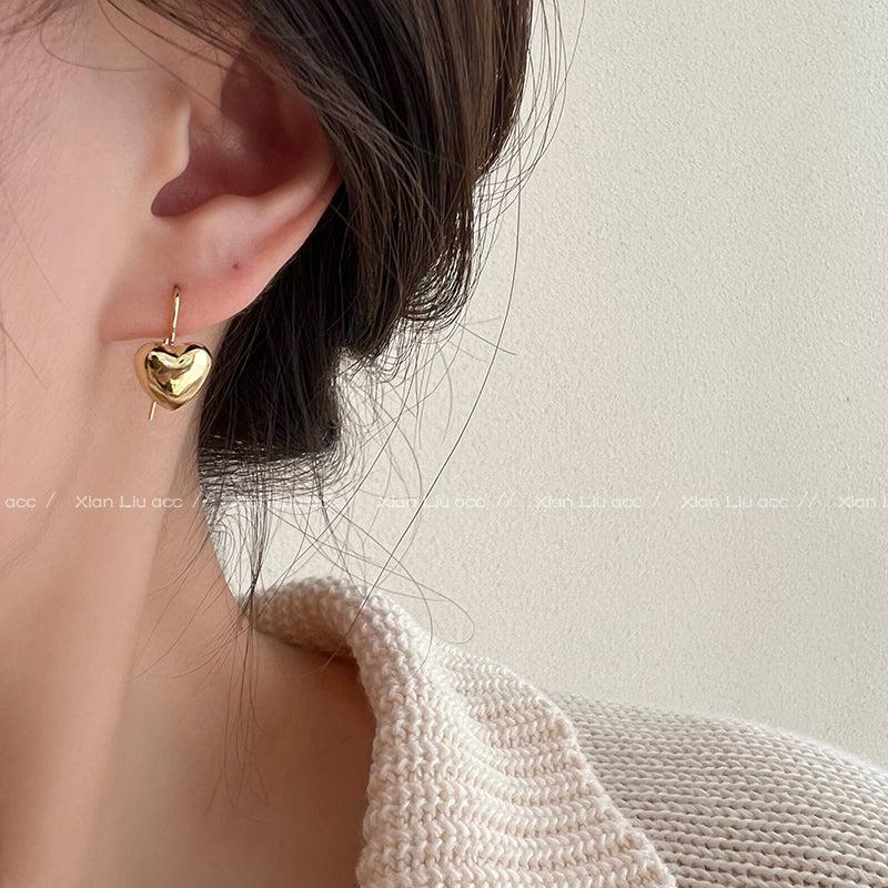 Gold & Silver Heart Earrings