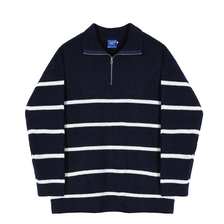 Half-zip Striped Sweater