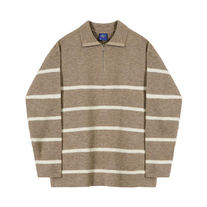 Half-zip Striped Sweater