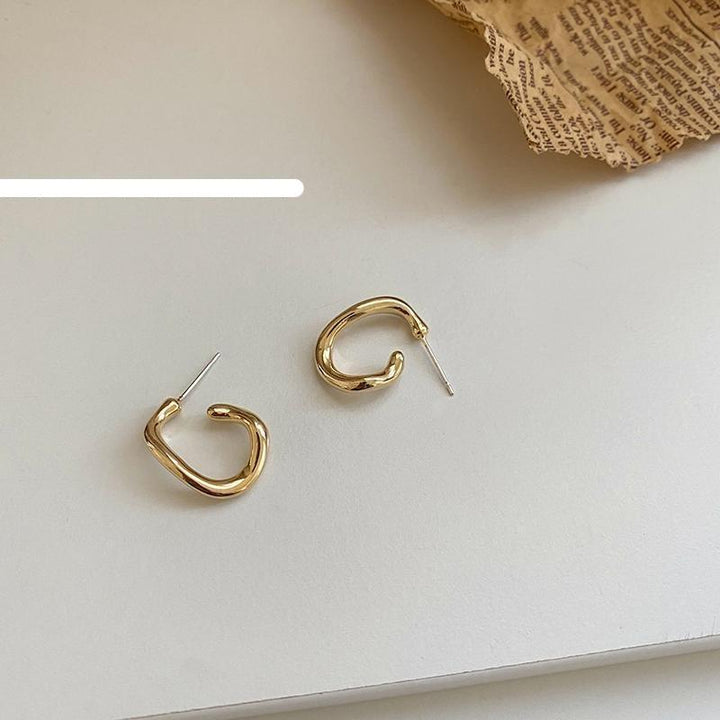 Irregular Metal Twisted Earrings