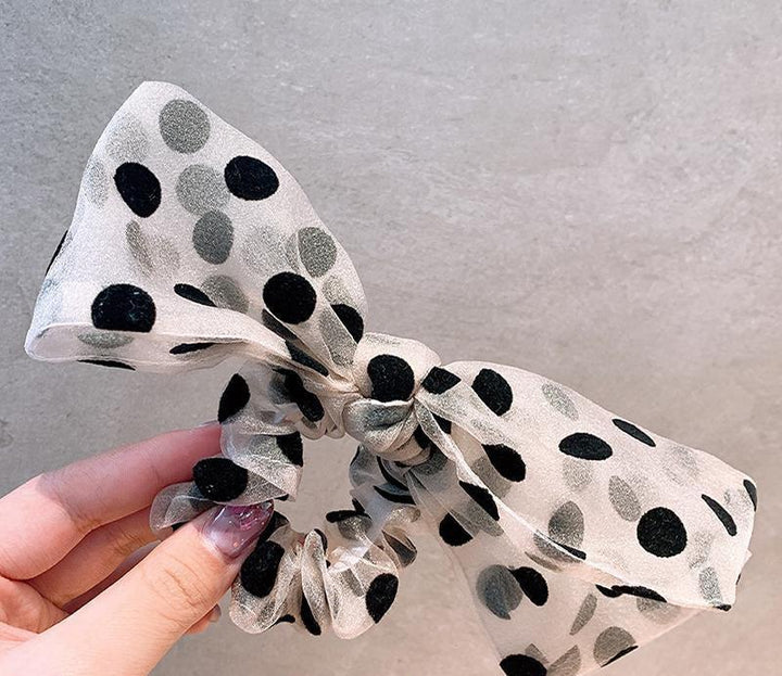 Lace Polka Dot Hair Tie