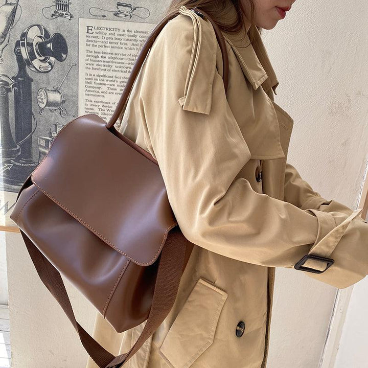 Large-Capacity Leather Shoulder Bag