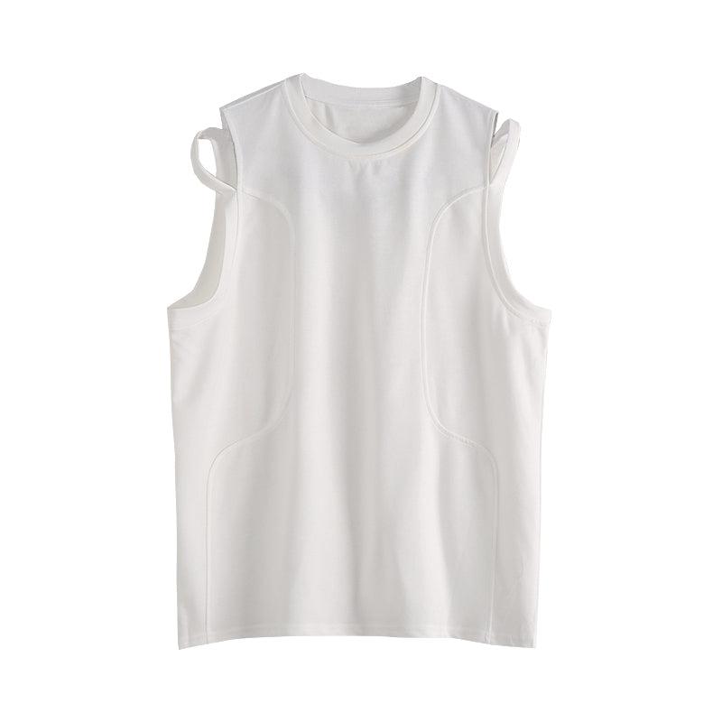 Layered Stitching Sleeveless