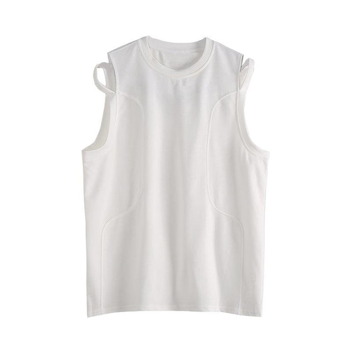 Layered Stitching Sleeveless