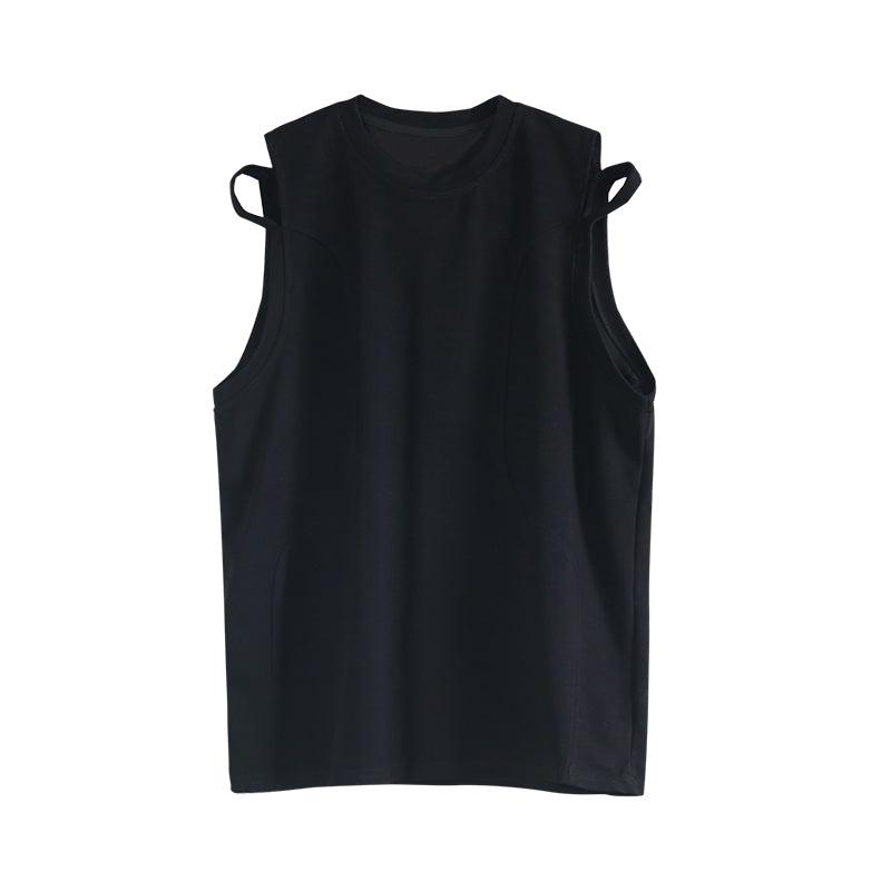 Layered Stitching Sleeveless