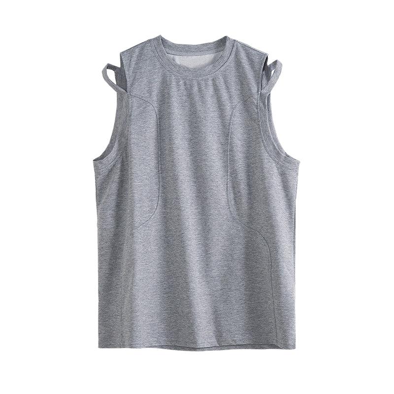 Layered Stitching Sleeveless