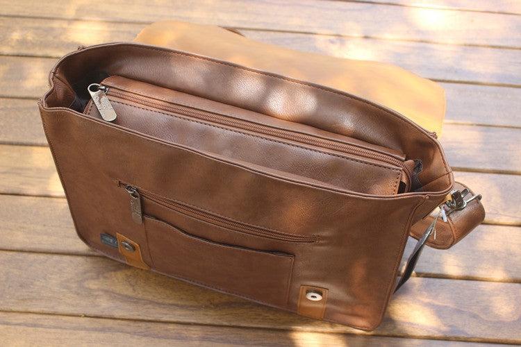 Leather Briefcase Shoulder Bag