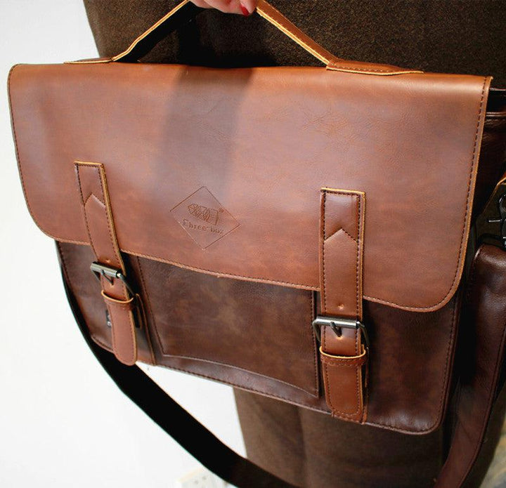 Leather Briefcase Shoulder Bag