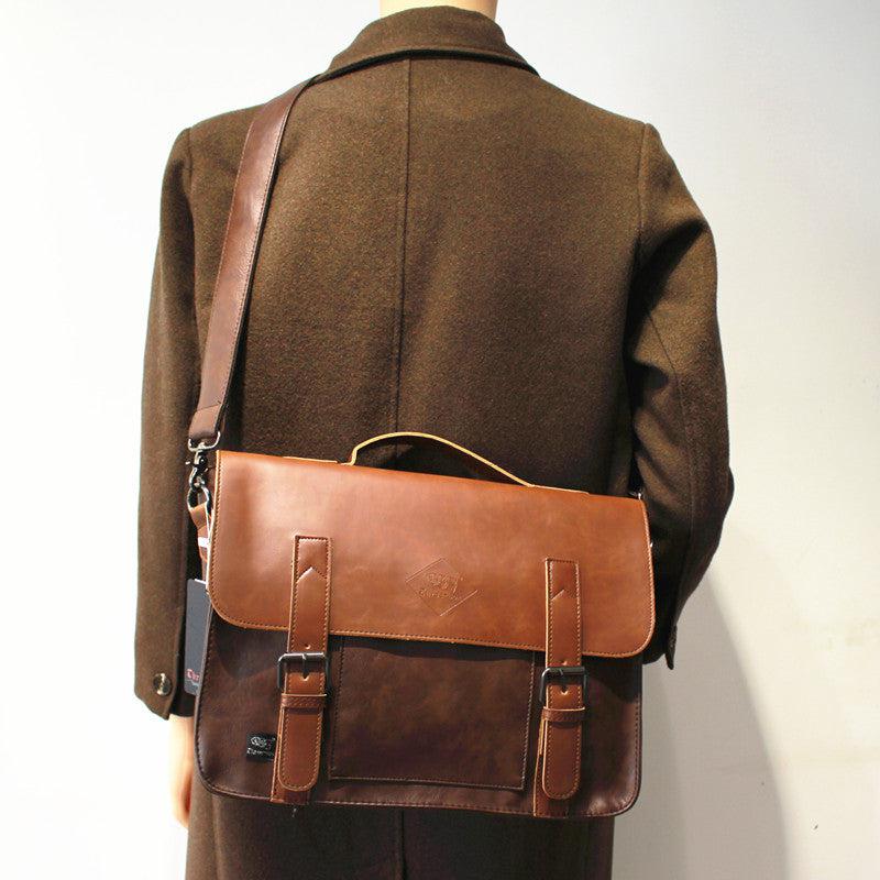 Leather Briefcase Shoulder Bag