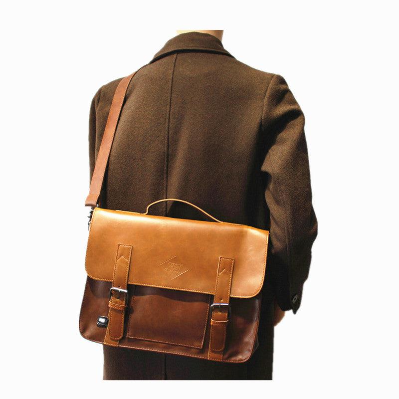 Leather Briefcase Shoulder Bag