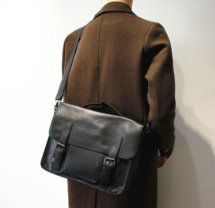 Leather Briefcase Shoulder Bag