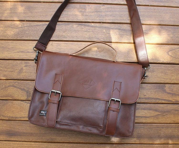 Leather Briefcase Shoulder Bag