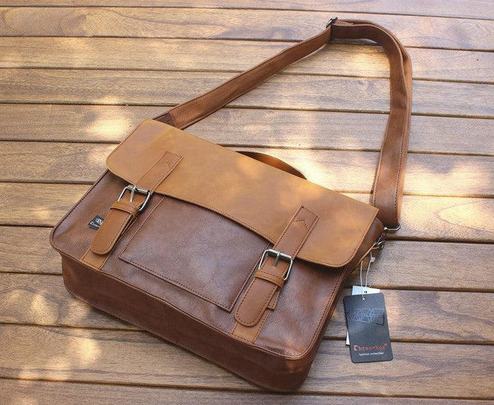 Leather Briefcase Shoulder Bag