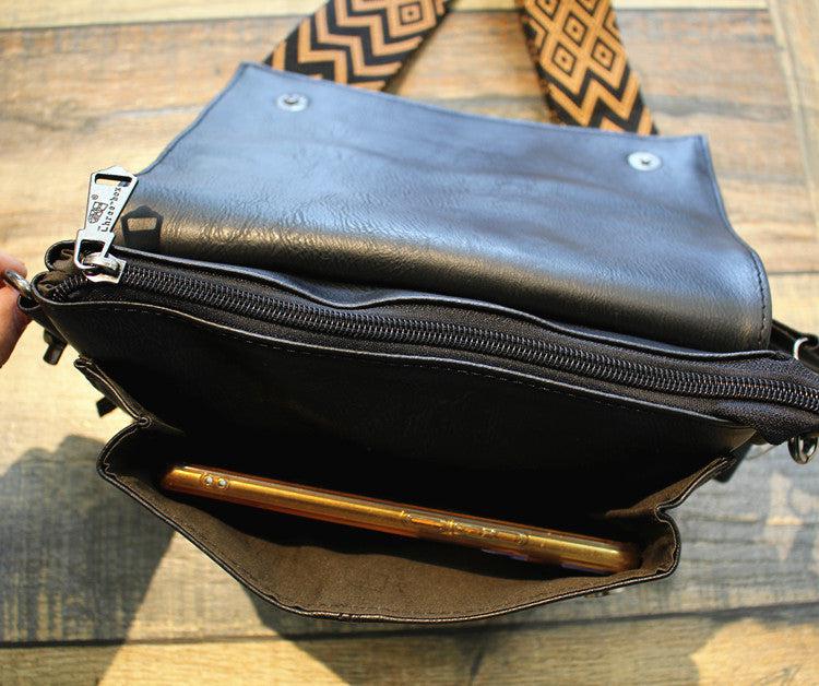 Leather Flap Crossbody Bag