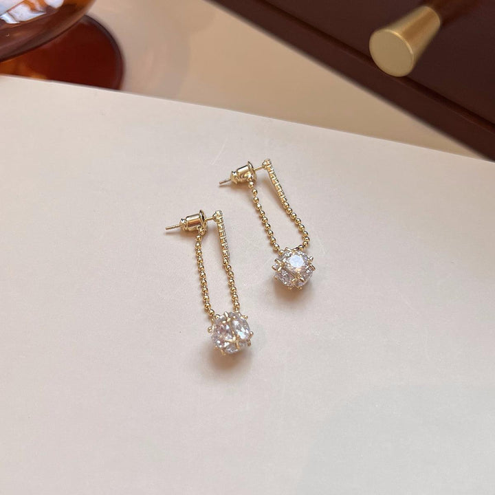 Long Zircon Earrings