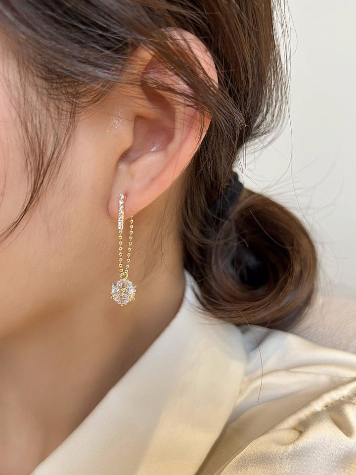 Long Zircon Earrings