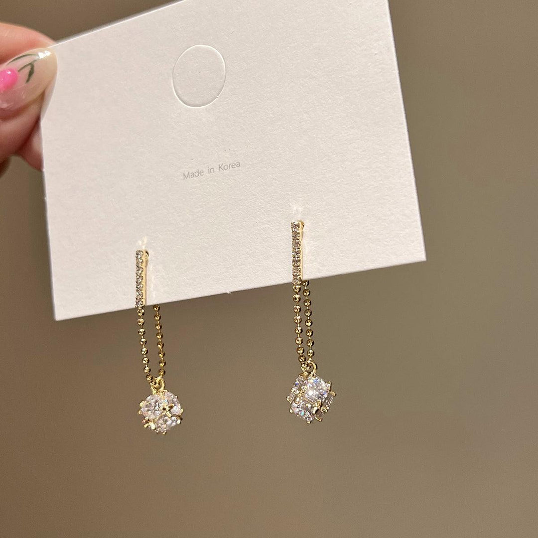 Long Zircon Earrings