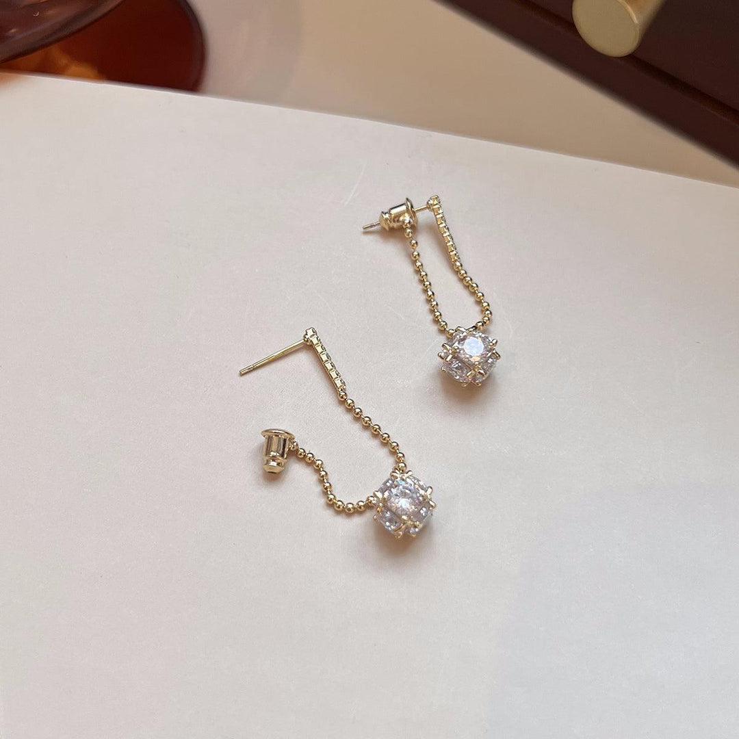 Long Zircon Earrings