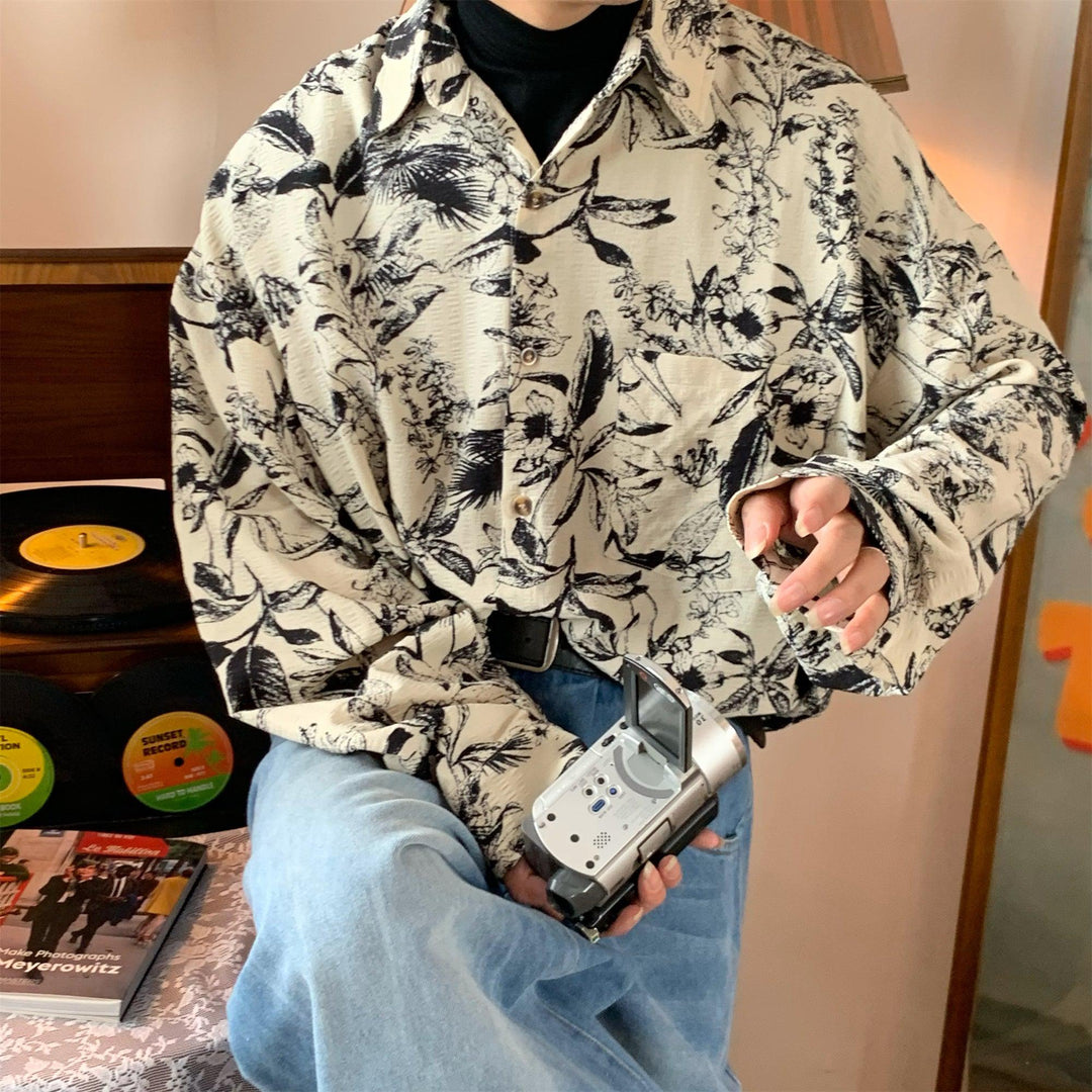 Loose-Fitting Floral Shirt