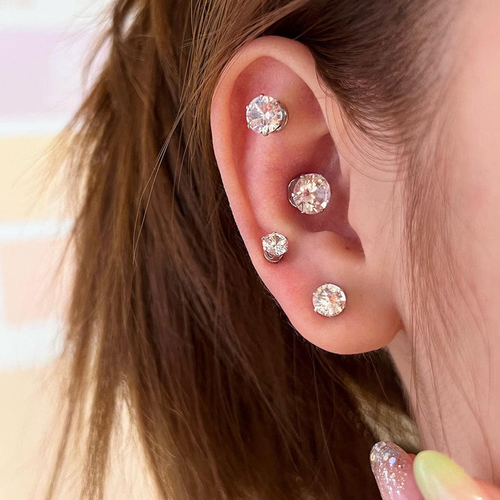 Magnetic Zircon Stud Earringsr