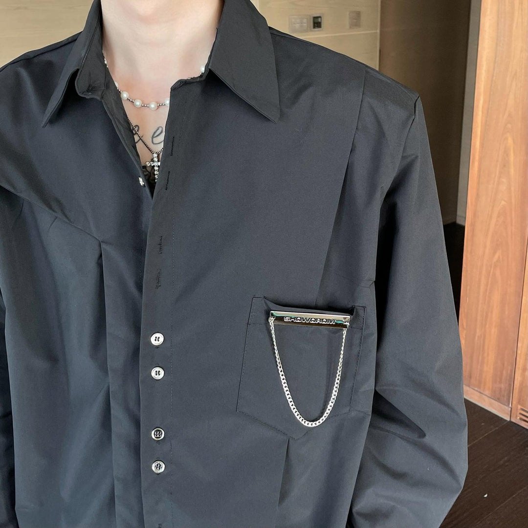 Metal Chain Loose Shirt