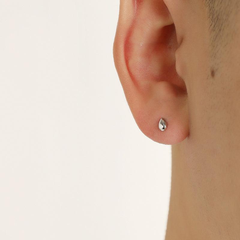 Metal Water Drop Stud Earrings