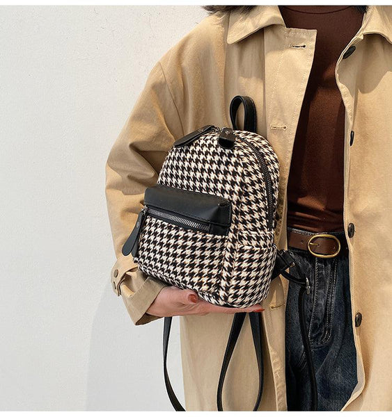 Mini on sale plaid backpack