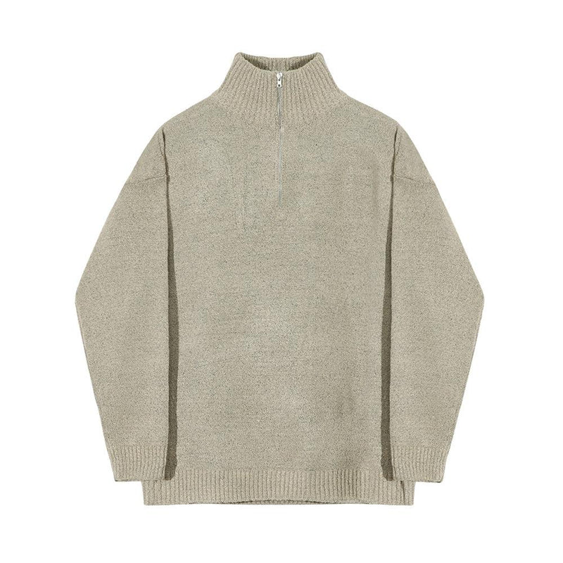Necked Zipper Sweater – The Korean Fashion