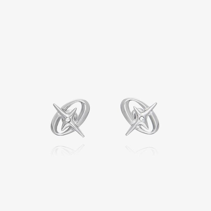 Oval Cross Earrings