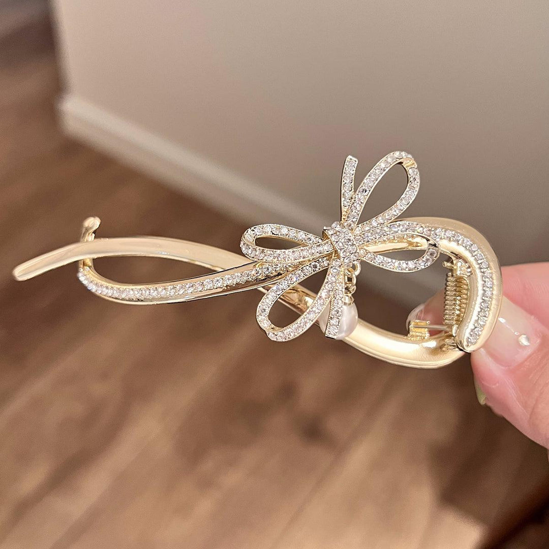 Pearl Bow Hair Clip