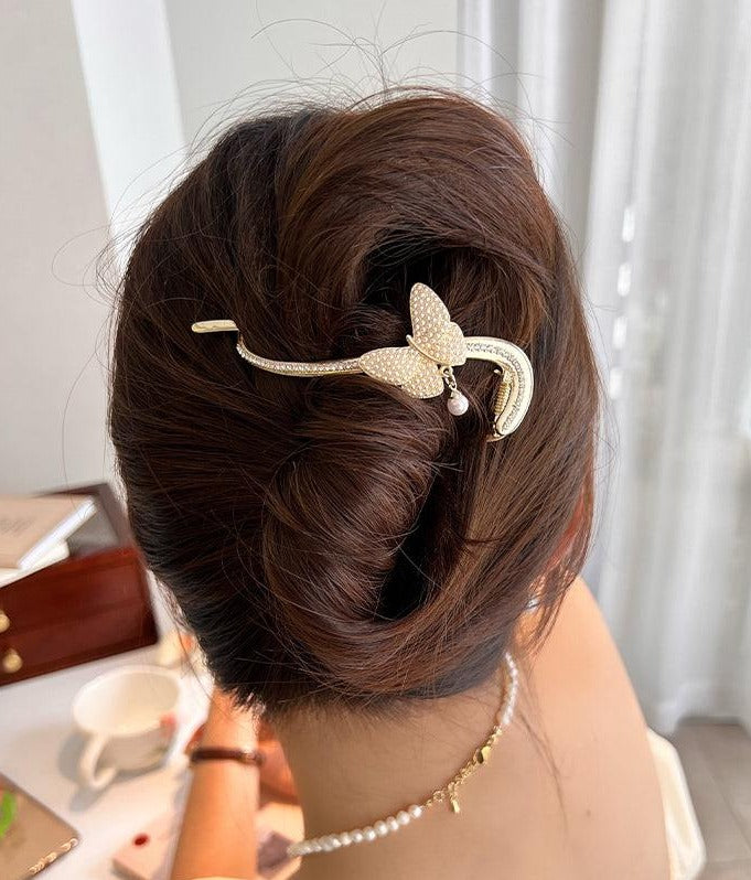 Pearl Bow Hair Clip