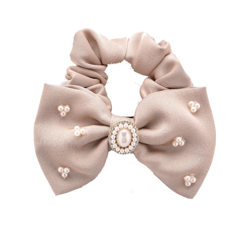 Pearl Bow Scrunchies