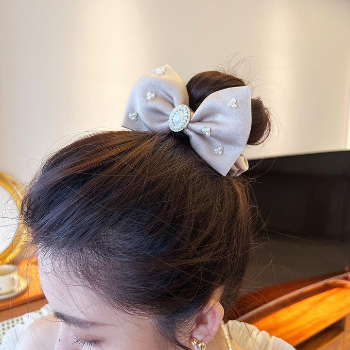 Pearl Bow Scrunchies