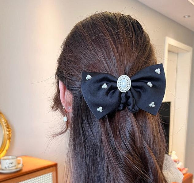 Pearl Bow Scrunchies