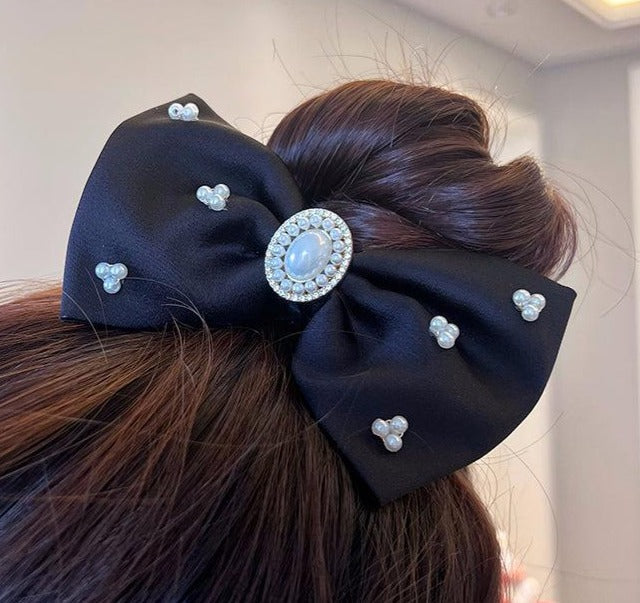 Pearl Bow Scrunchies