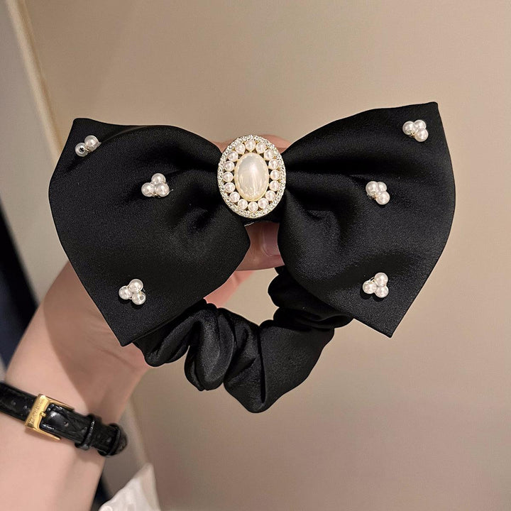 Pearl Bow Scrunchies