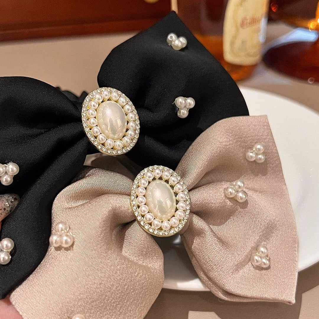 Pearl Bow Scrunchies