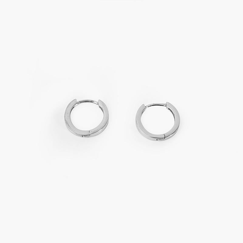 Plain Silver Narrow Earrings