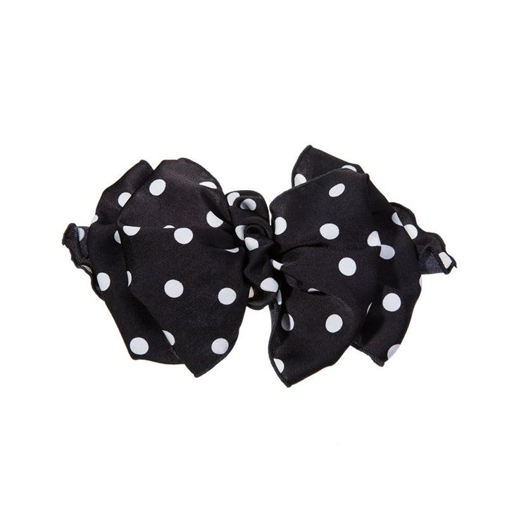 Polka Dot Bow Snap Hair Clip