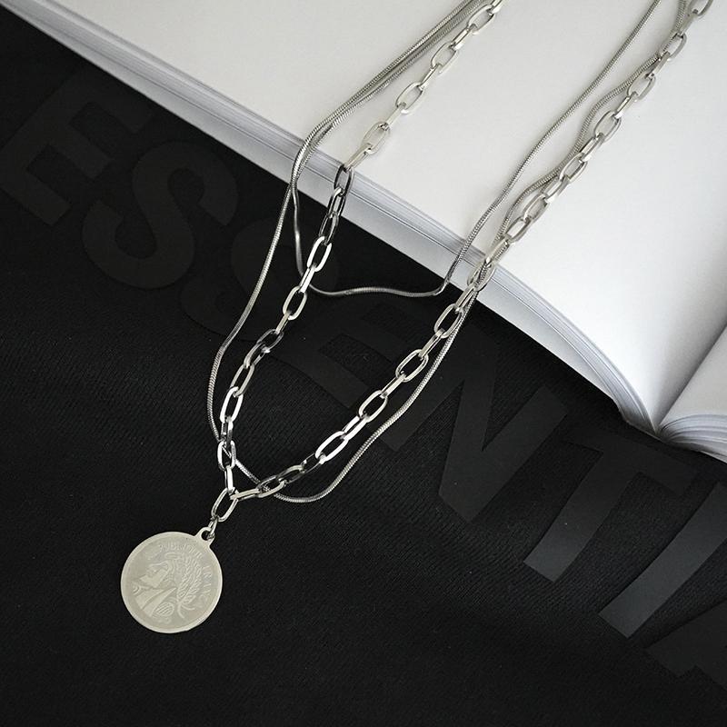 Portrait Multi-Layer Chain Necklace