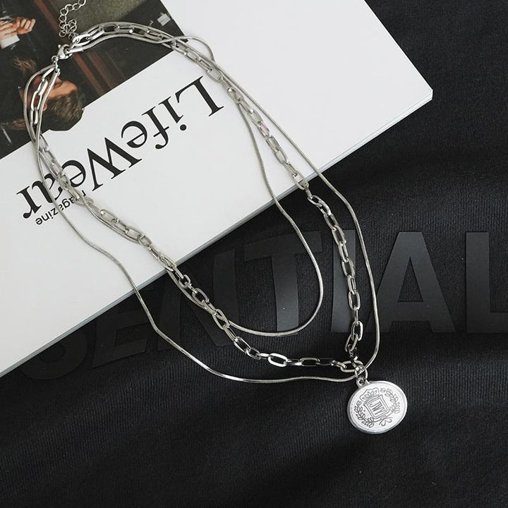 Portrait Multi-Layer Chain Necklace