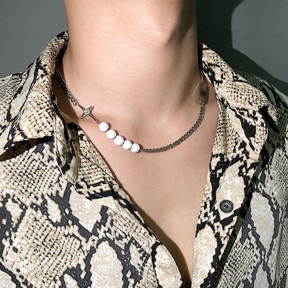 Reflective Pearl Necklace