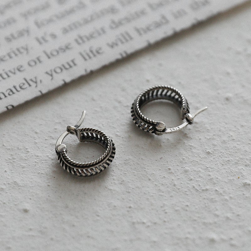 Retro Punk Hoop Earrings