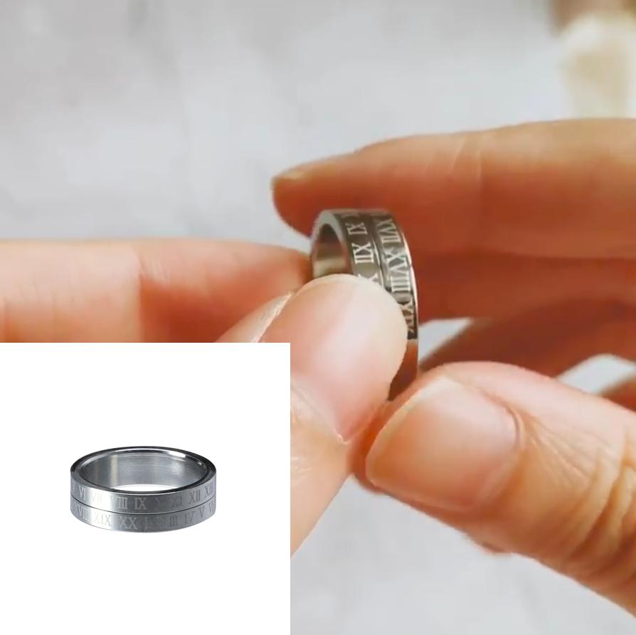 Rotating Roman Numeral Ring