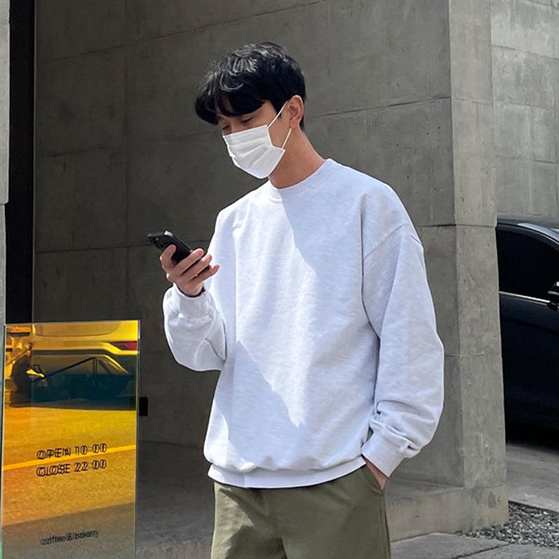 Fashion Korean Style Thicken Pull Homme Marque Luxe Round Collar