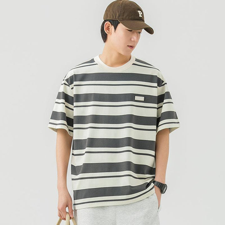 Round Neck Stripes T-Shirt