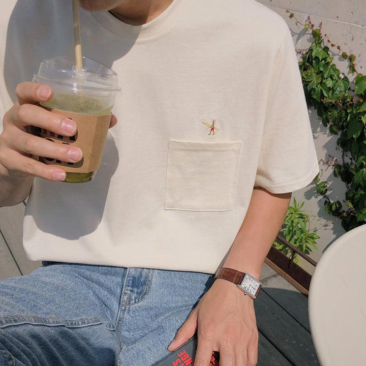 Round Neck T-Shirt With Pocket