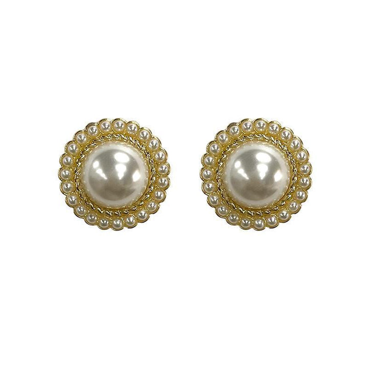 Round Pearl Earrings