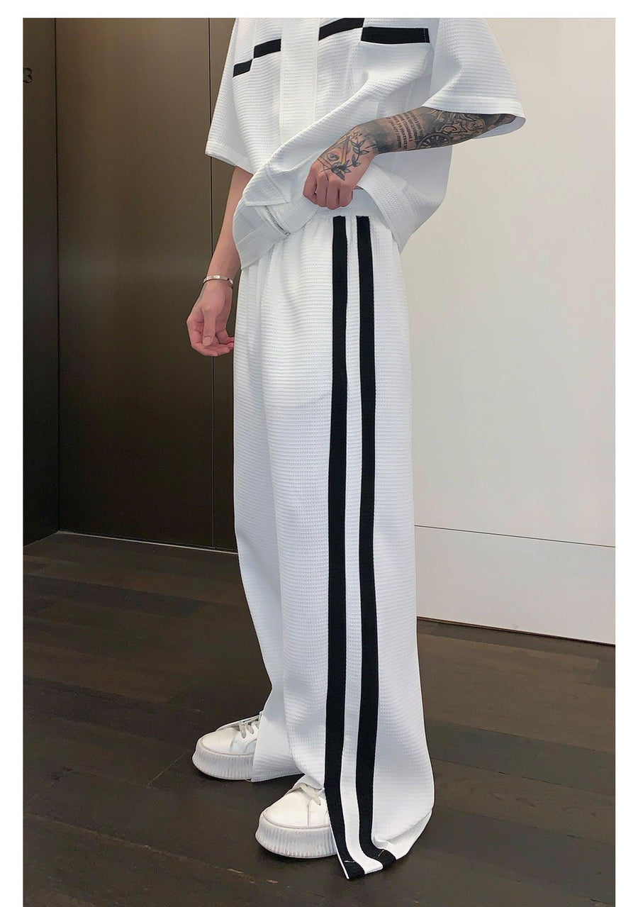 Side Stripe Slit Track Pants