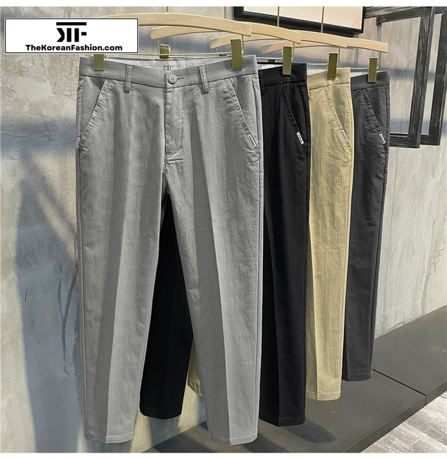 Silk Cotton Drape Casual Pants